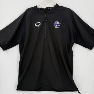 EvoShield Colorado Rockies 1/4 Zip Pullover Shirt Mens M Black Baseball